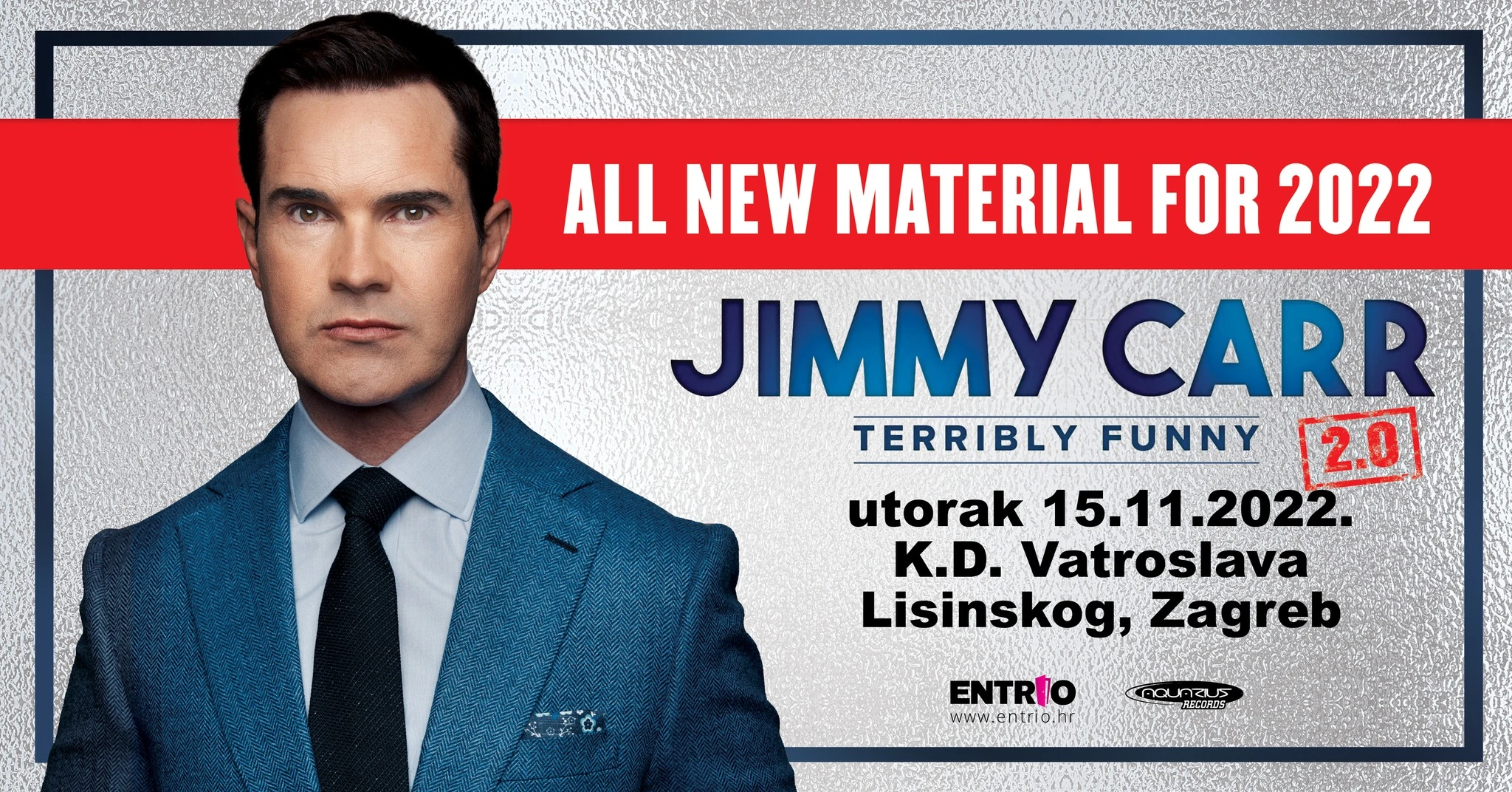 Jimmy Carr presents a stand-up show in Zagreb